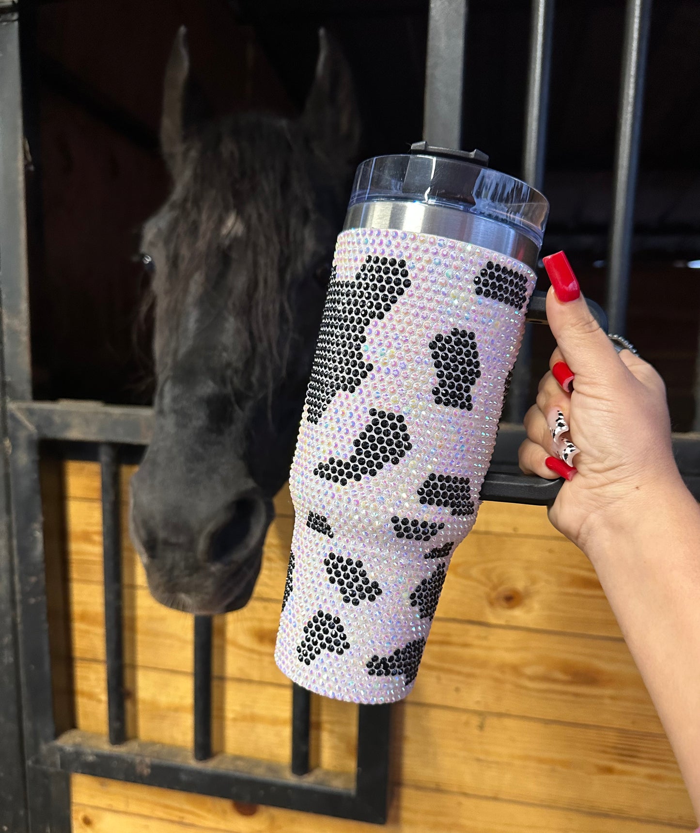 Cow print tumbler